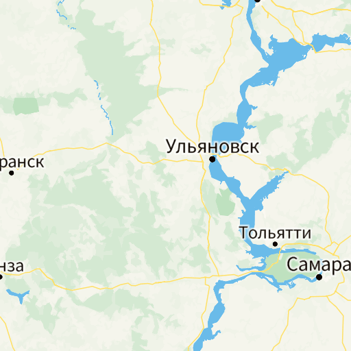 Ульяновск самара карта